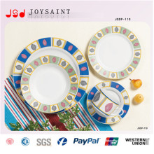 Sistemas simples al por mayor de la cena de la forma redonda del diseño en Dishware de la porcelana